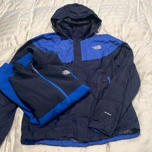 North face 3 in 1 jacket. Fleece and shell with zip in capability